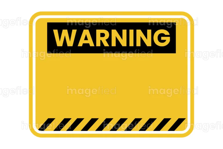 Blank Warning Sign, Sticker, Poster, Vector Illustration