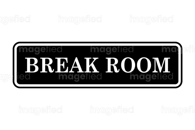 Break Room Sign, Sticker, Vector Stock Illustration