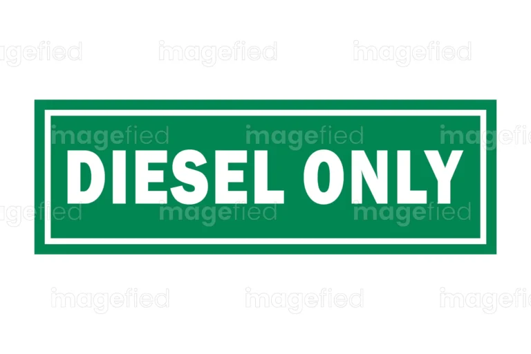 Diesel Only Sign, Sticker, Fuel Labels, Vector Illustration