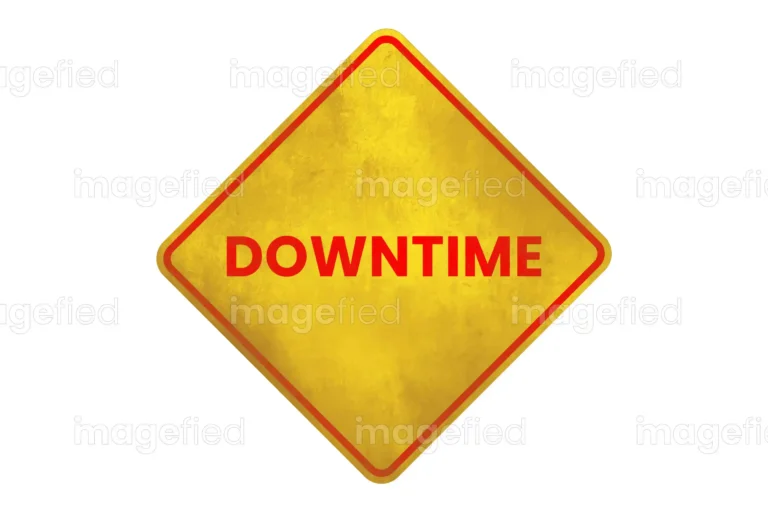 Downtime Sign, Sticker, Rustic Design, Vector Illustration