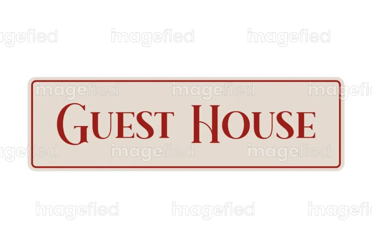 Guest House Sign, Icon, Label, Symbol, Sticker, Vector