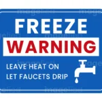 Freeze Warning sign vector illustration