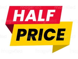 Half Price Sign