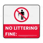 No Littering Sign