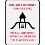 Playground Safety Sign Age 5-12