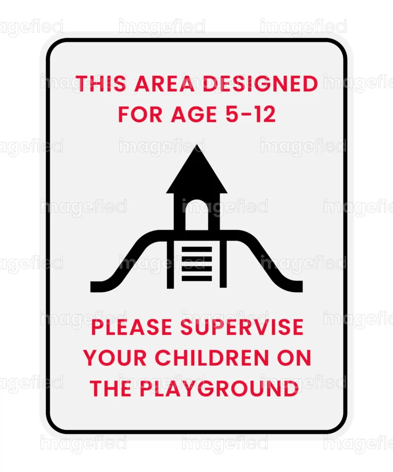 Playground Safety Sign Age 5-12