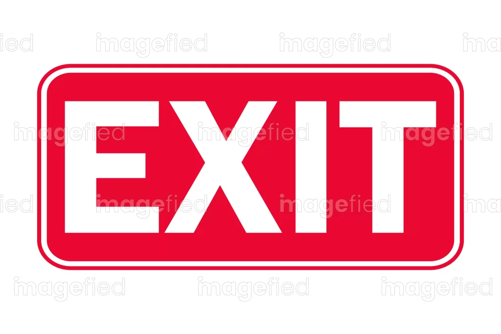 Exit sign stickers signage - Imagefied