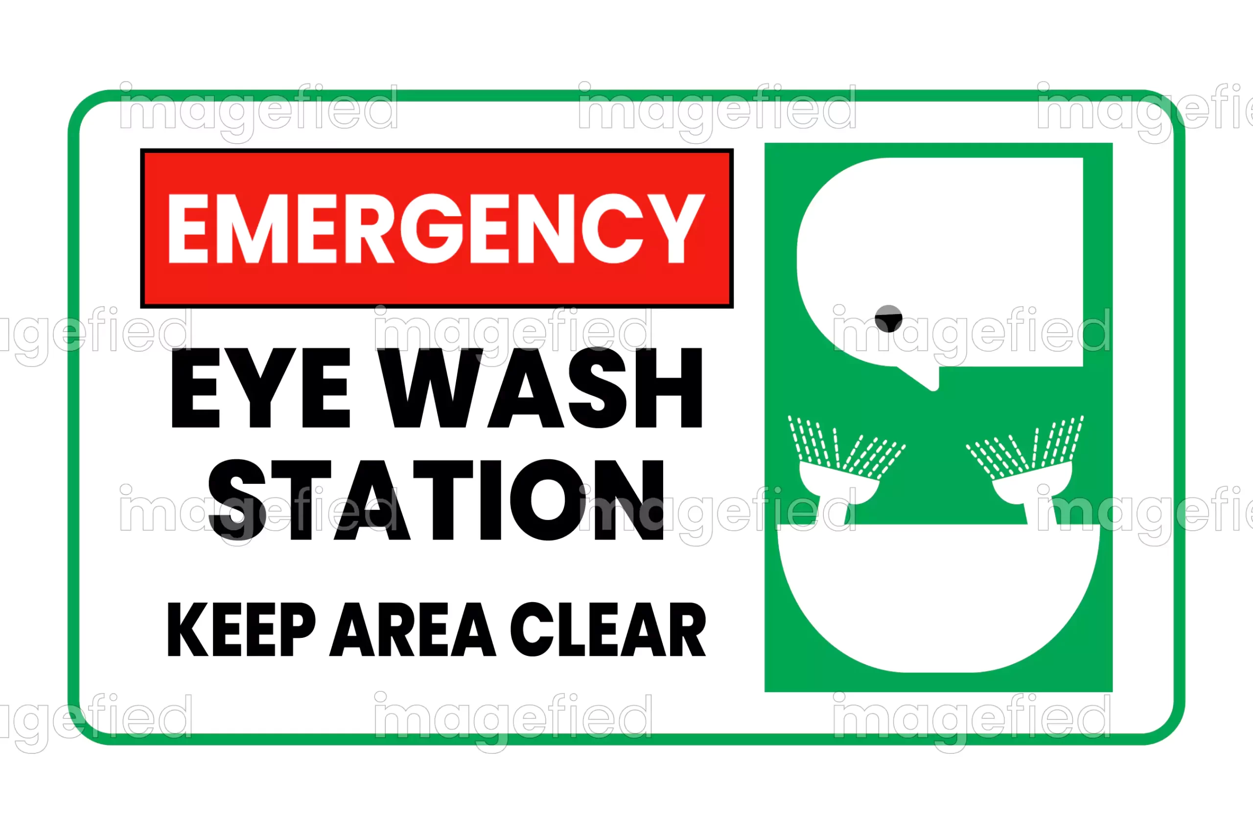 Eye Wash Bottle Sign