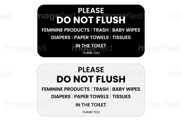 Do not flush signs, 