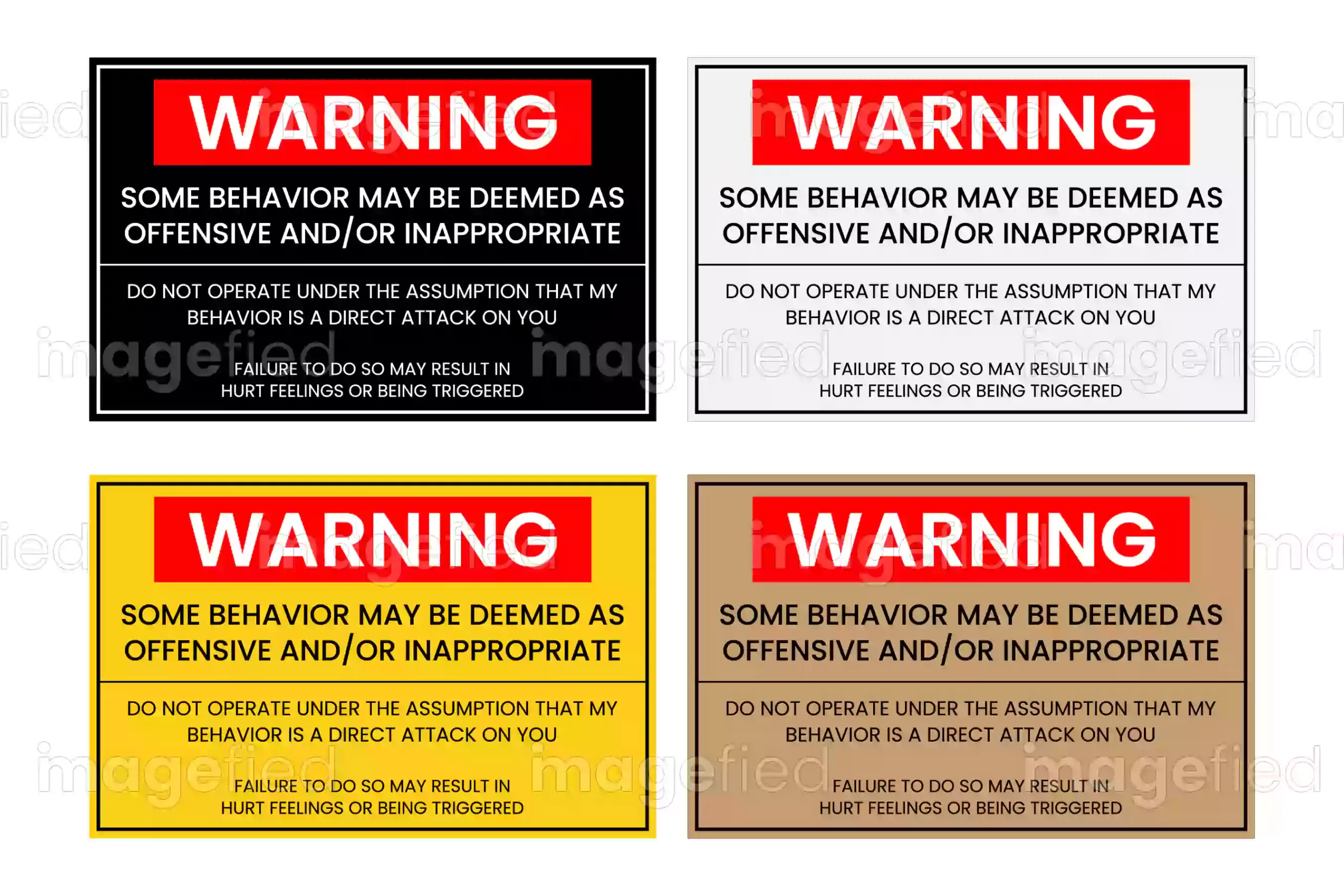 Offensive behavior sign stickers for car bumper wind screen wall window ...