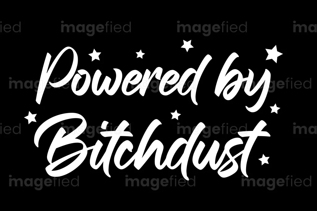 Powered by bitchdust stickers decals for cars trucks automobiles wind