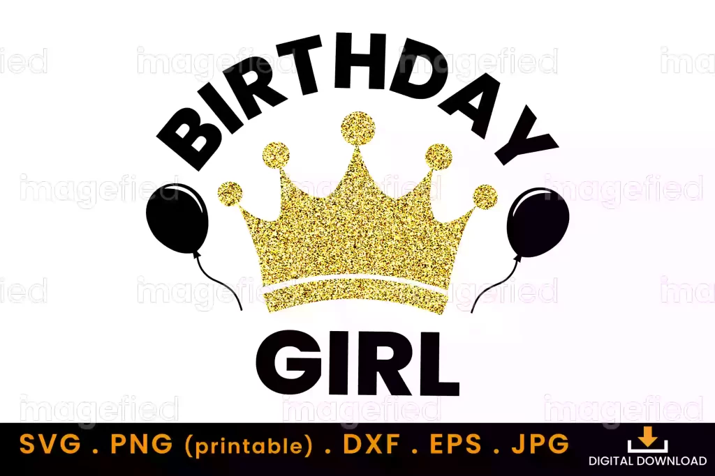 Birthday girl, Bday Digital Downloadable Files, For Greeting Cards ...