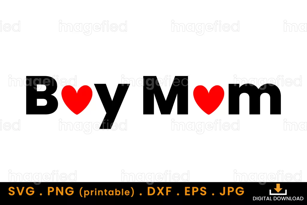 Boy Mom svg, boy mama svg, mom son heart shape design, blessed mama
