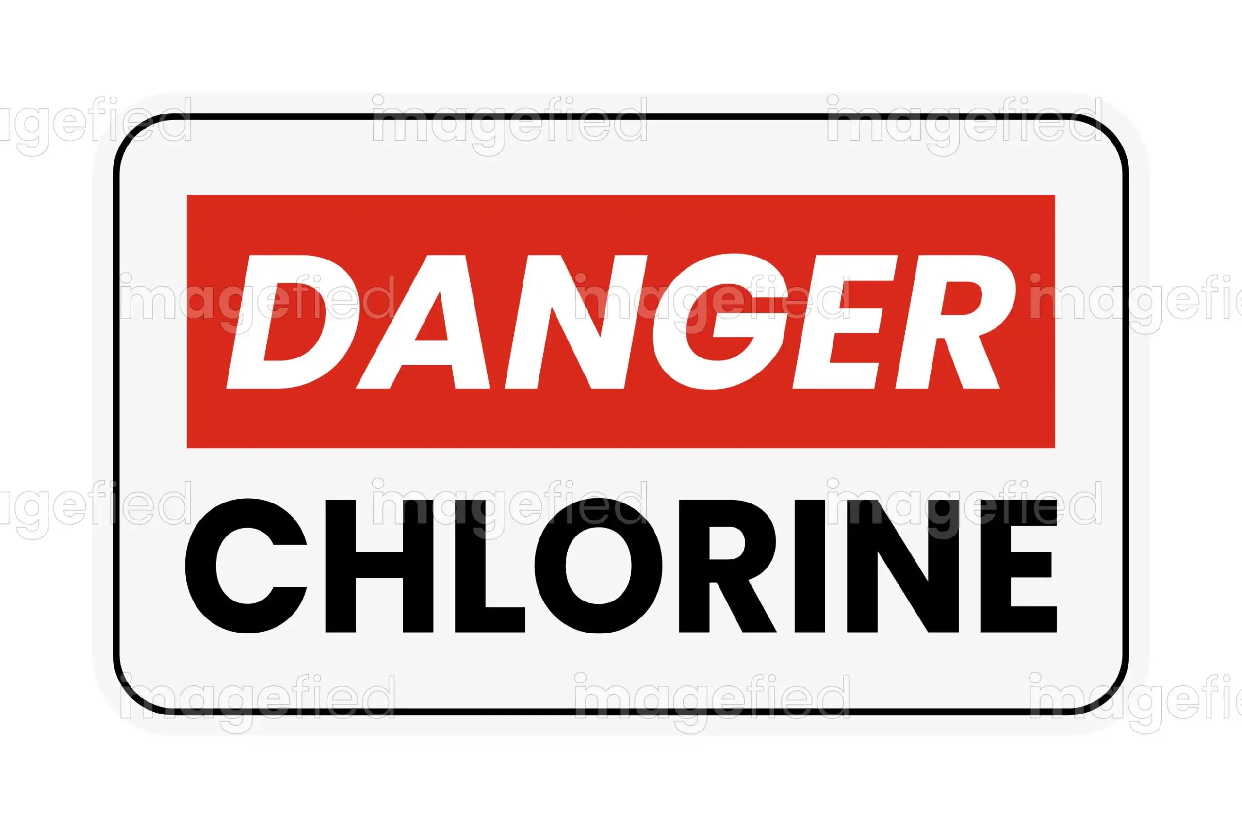 Danger Chlorine Sign, Sticker, Vector Illustration - Imagefied