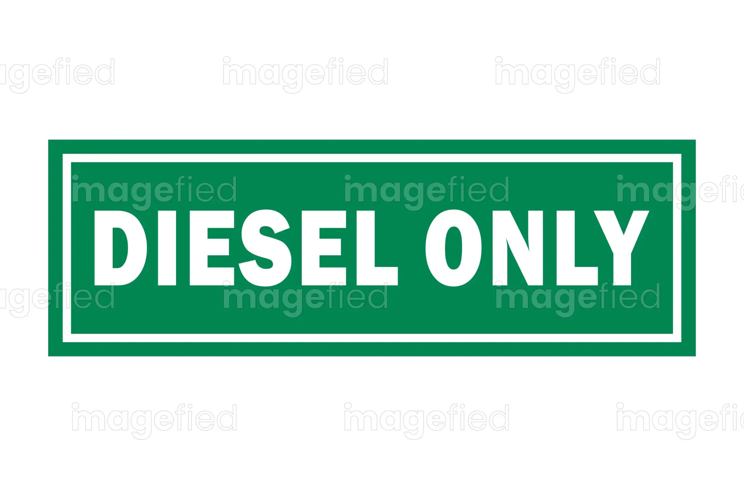 Diesel Only Sign, Sticker, Fuel Labels, Vector Illustration - Imagefied