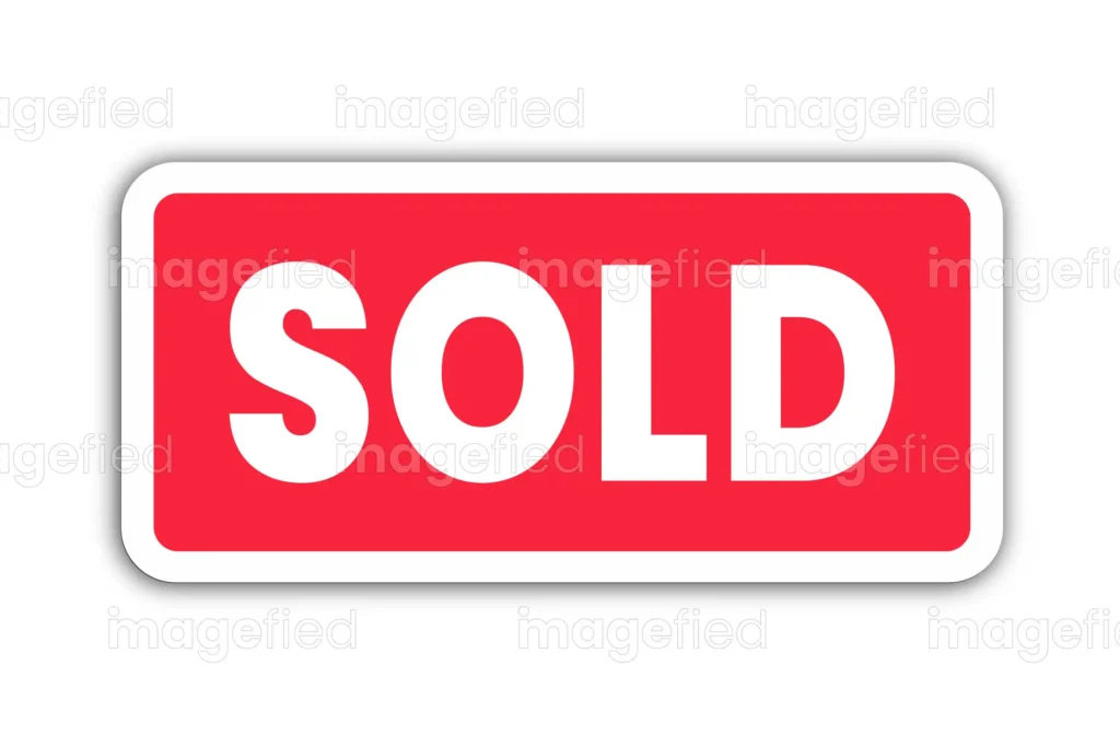 Sold Sign Vector Illustration, Sold Sticker, Label, Poster - Imagefied