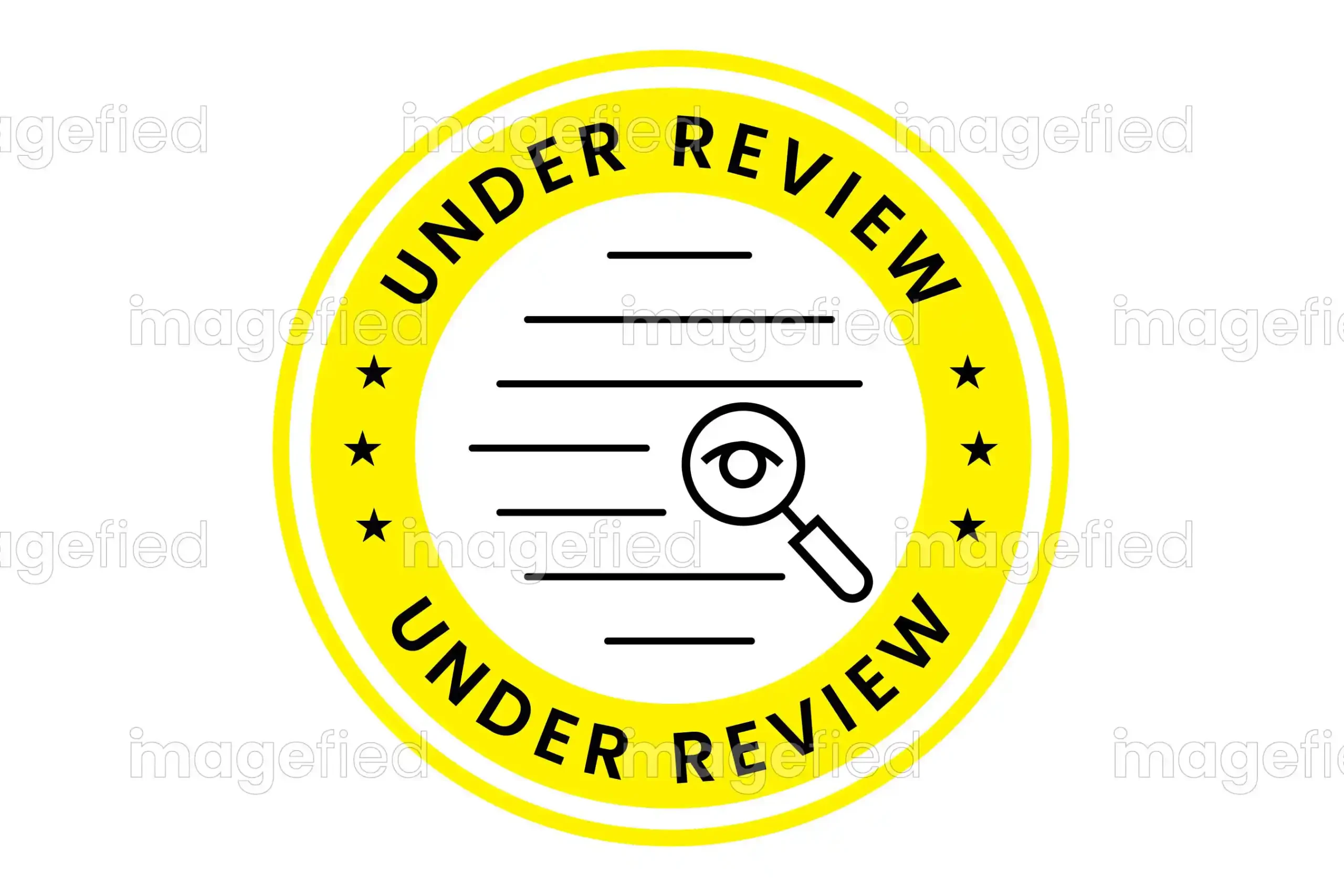 Under Review Sign, Symbol, Sticker, Label, Poster, Vector - Imagefied